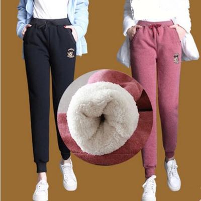 Women Pants Winter Thick Velvet Casual Trousers Female Sweat Pants Loose Harlan Pants Plus Size