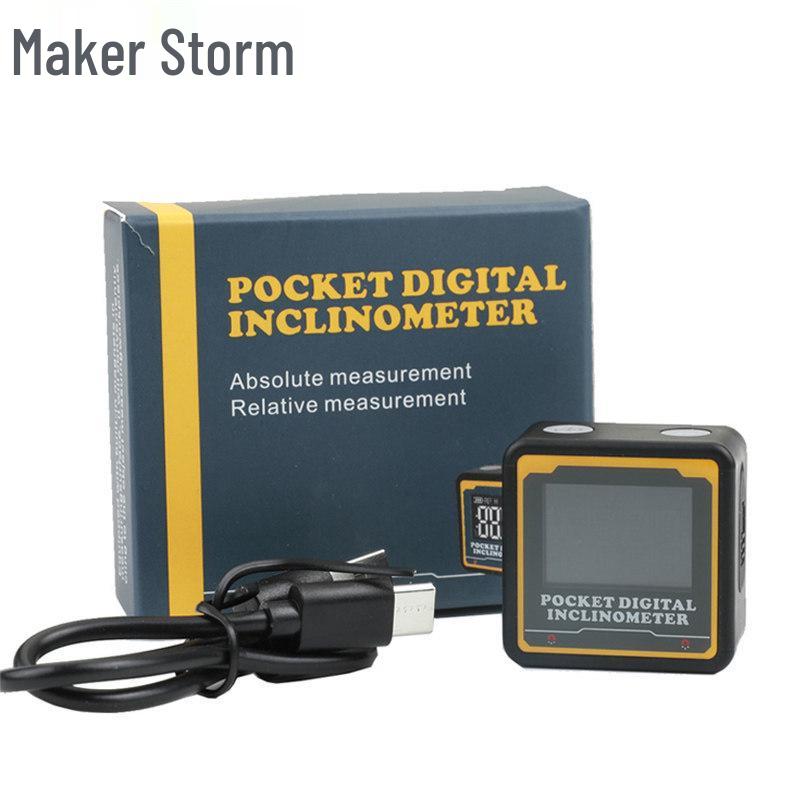 Magnetic Digital Protractor: LED Display Spirit Level & Angle Finder (90°)