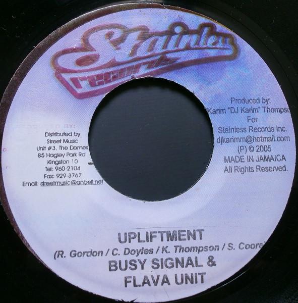 

7inch Record BUSY SIGNAL & FLAVA UNIT / L.M.S - Upliftment / I Adore You NONE Stainless Recor 2005 Jamaica Reggae, Ska & Dub Used