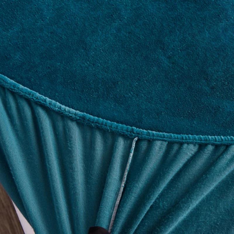 Thickened Velvet Mattress Cover High-quality Solid Color Bedspread Latex Mattress Elastic Soft Mattress Covers 160/180/200x200cm