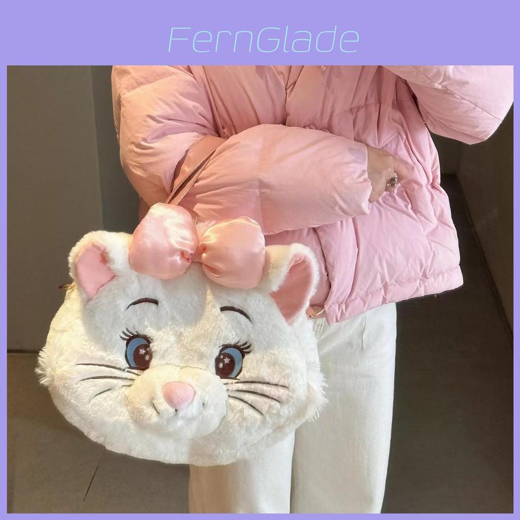 The Aristocats Cartoon Plush Backpack With Embroidered Details For Girls And Teens