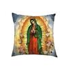 Lady of Guadalupe Virgin Mary Cushion Covers Holy Mary Oil Painting Pillowcases Bedroom Office Pillowcase Throw Pillow CoverbzMaryg,(2)