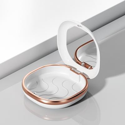 Caixa de Viagem com Espelho para Aparelhos Ortodônticos Caixa de Limpeza com Drenagem Caixa para Contenção Ortodôntica Caixa para Imersão Caixa de Armazenamento para Dentaduras