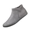 New spring mid-top leather boots with British style high-top men's shoes autumn men's casual leather shoes trendy shoes