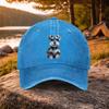 Mini-Schnauzer-Aufdruck Gewaschene Baseballkappe Baumwolle Verstellbar Outdoor Lässig Unisex Golfhut