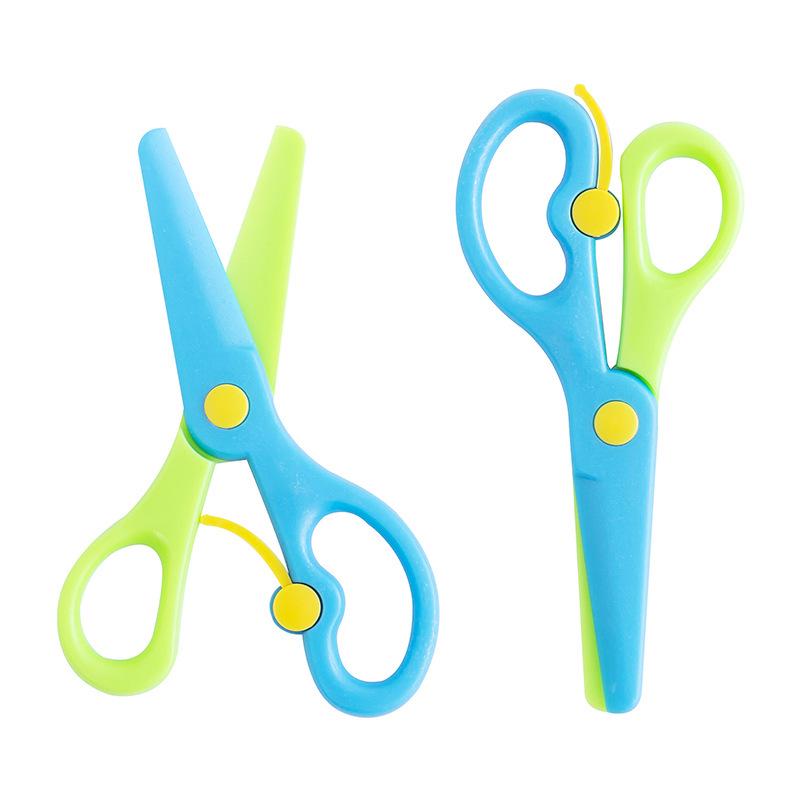 Kids' Colorful Safe Plastic Scissors for DIY and Kindergarten Crafting Projects