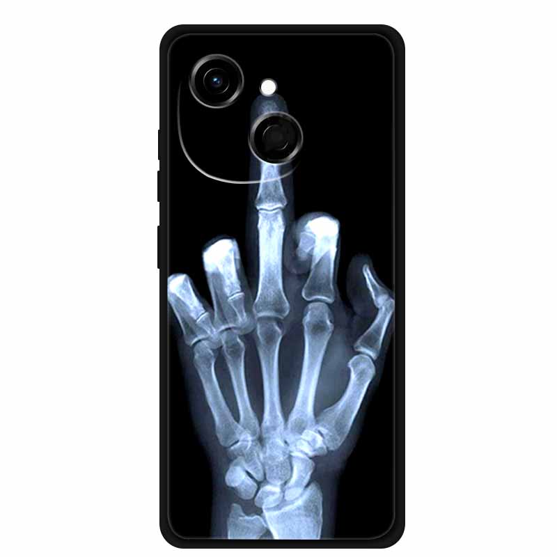 For Tecno Spark 40C Case Soft Black TPU Silicone Back Shockproof Cover for Tecno Spark40C 40 C Case Pop 10 Pro Butterfly Funda