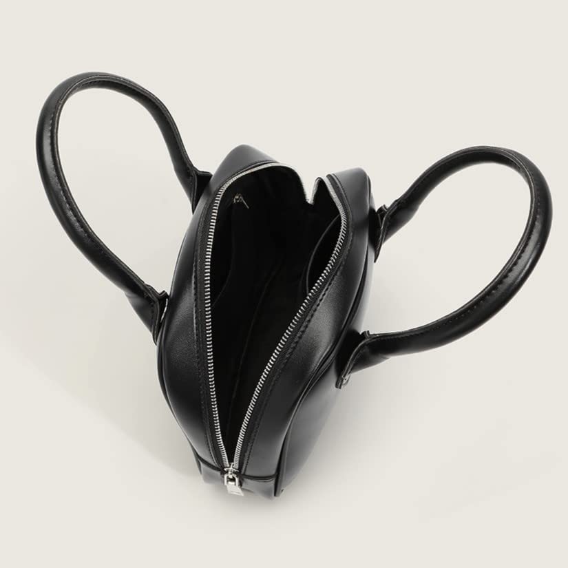 2WAY Mini Boston Firkantet Veske Håndveske Skulderveske Dameveske Dameveske Crossbody Skulder Liten Veske Firkantet Skulder Mini Boston Veske Mini Håndveske Svart