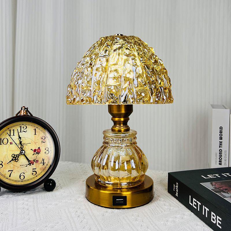 European Luxury Crystal Table Lamp Warm Home Bedroom Living Room Decorative Night Light Romantic Bedside Atmosphere Lamp