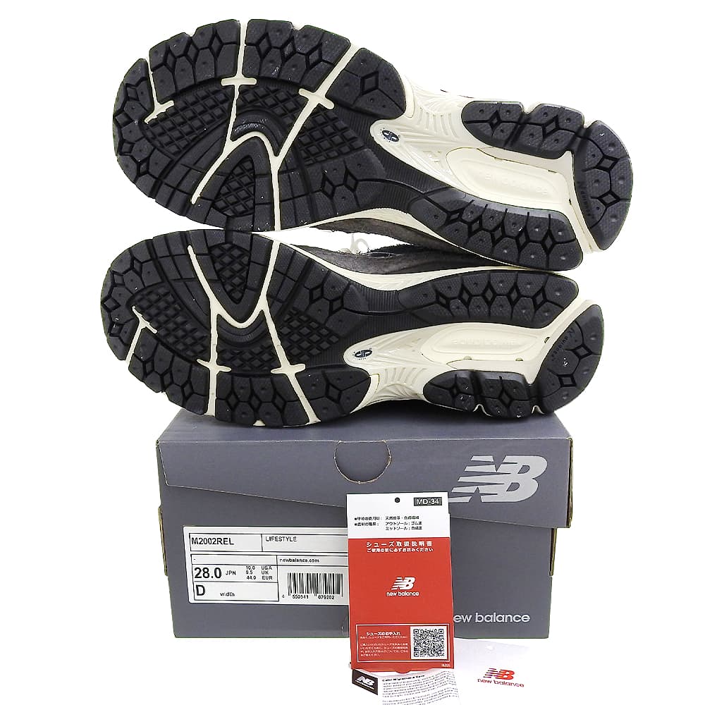 NEW BALANCE Men's Suede Low-Top Sneakers, Gray and Navy, 11" M2002REL shoes 28 Gray / navyUsed