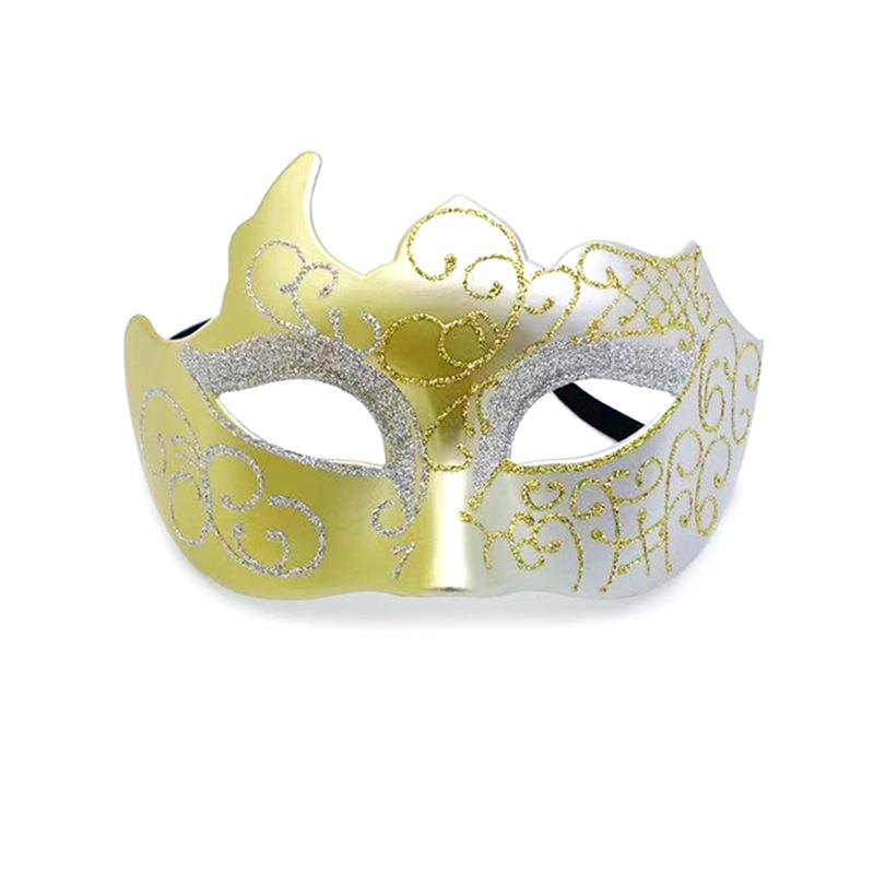 Retro Painted Half Face Masquerade Mask For Women And Men Venice Mask Halloween Costume Accessories Cosplay Party Props