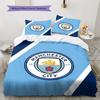 Sacred MCFC Badge Bedding Quilt Set Quilt Cover Pillowcase Home Decoration Birthday Gift (1 * Duvet Cover + 2 * Pillowcase, Without Core)