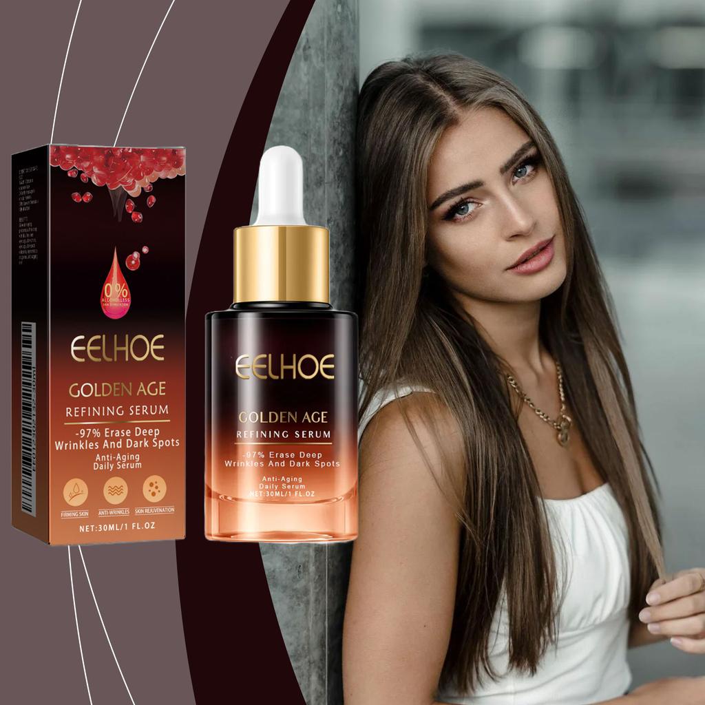 EELHOE Golden Age Refining Serum for Face Glowing Skin Tightening Anti Aging Moisturizing Facial Lifting Wrinkle Firming Serum