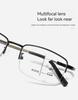 Multifocal Color Changing Presbyopia Glasses, Male Intelligent Zoom High-Definition Half Frame Presbyopia Glasses