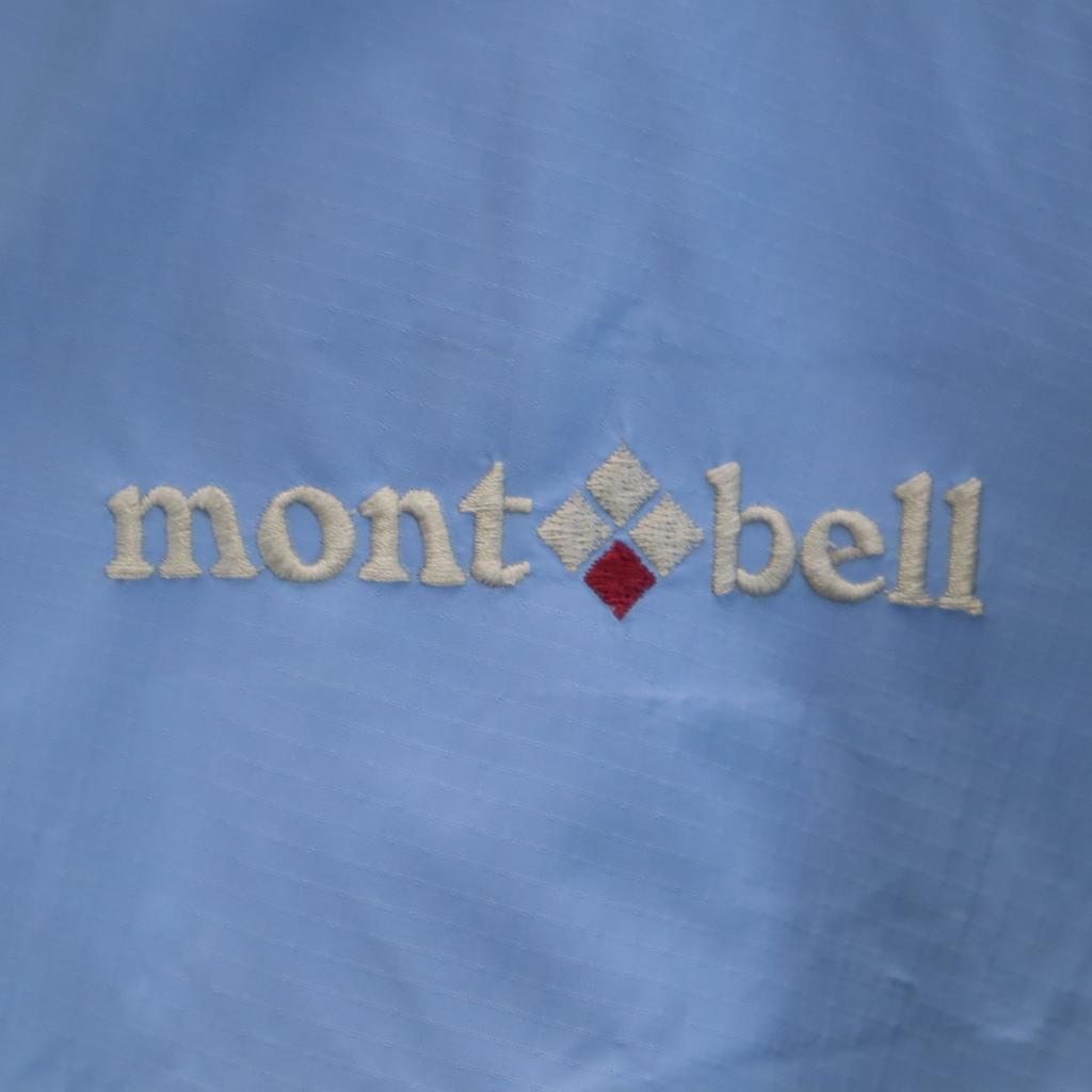 mont-bell Capa de chuva L Azul Com bolsa de armazenamento Mulher Usada
