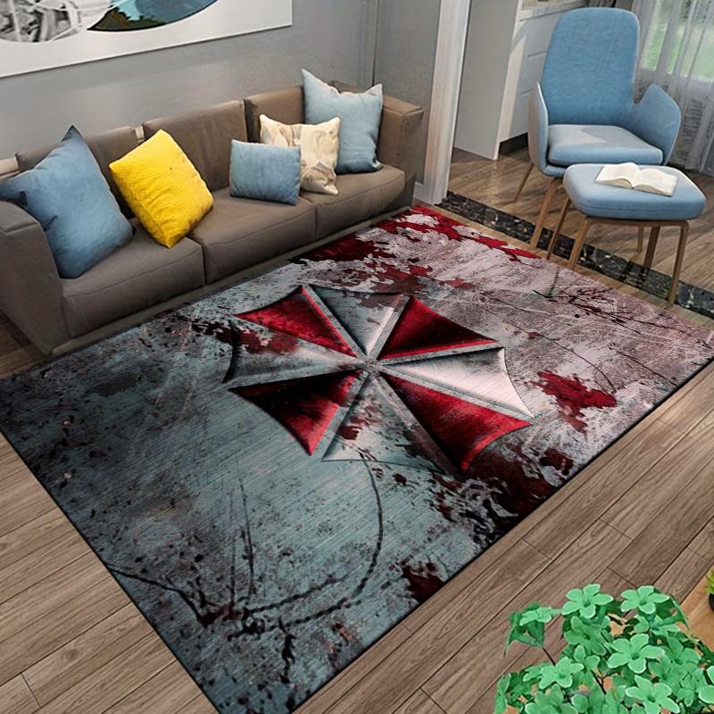 R-Resident Evil Games Gamer Area Rug,Carpet Rug for Living Room Bedroom Sofa Doormat Decoration, decoration chambre