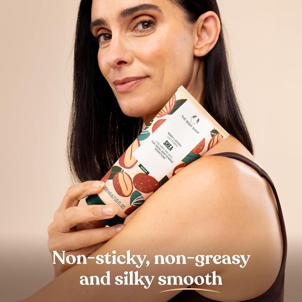 The Body Shop Shea Nourishing Body Lotion 200 ML For Very Dry Skin 72 Hr Hydrating Moisture Vegan