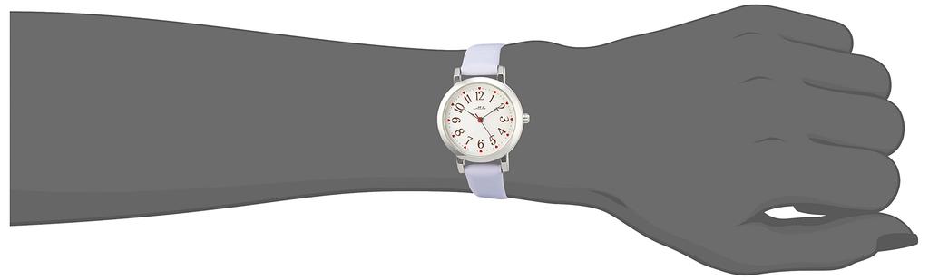 Fieldwork Lovely Analog Watch, Silver with Leather Strap, GY044-3, Women's, Purple
