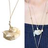Oceanics Themed Collarbone Chain With Shell Pendant Comfort Fit Cord Necklace for Casual Outfits and Formal Occasions
