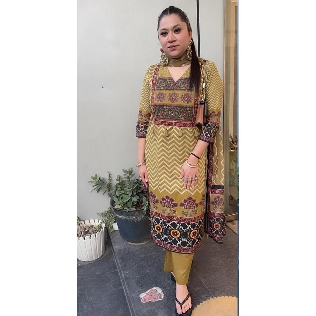 Bollywood Pakistani Ethnic Salwar Kameez Women s Designer Kurti Pant Dupatta Set жёлтый