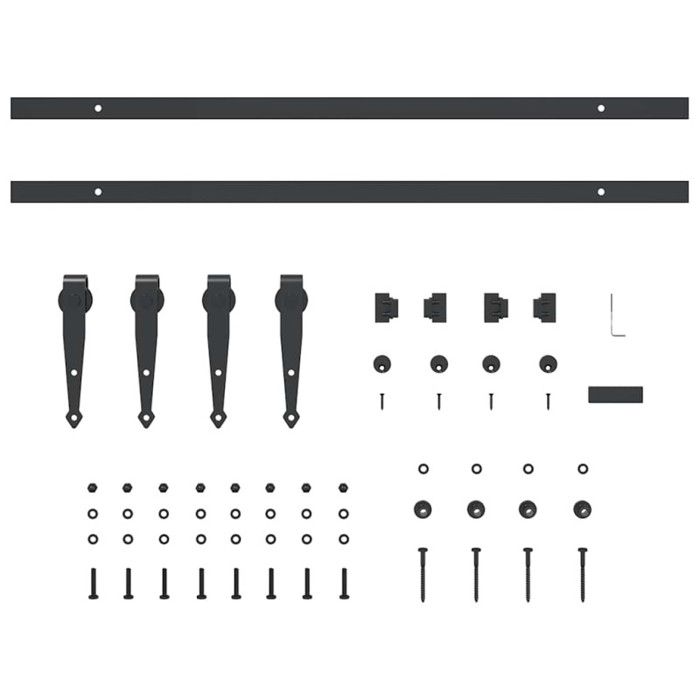 Kit de porte d armoire coulissante 152 cm acier au carbone