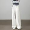 Pleated Waist Straight-Leg Casual Pants