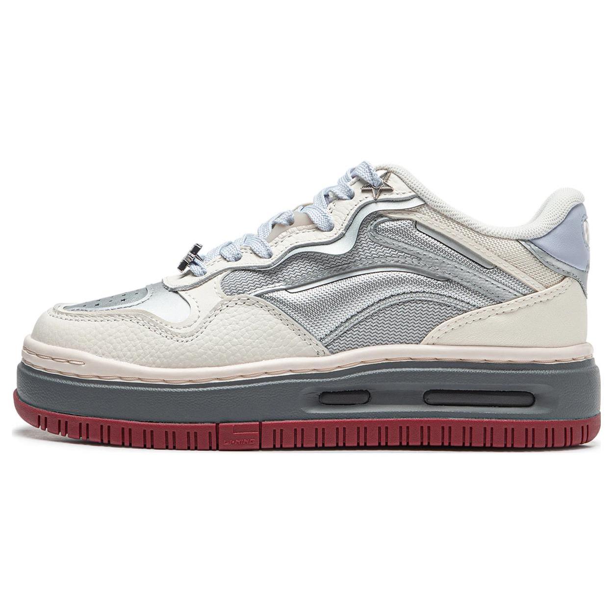 

Li Ning Future C1 Abrasion Resistant Low top Skateboard Shoes Women s White Silver AGCT500-2 39