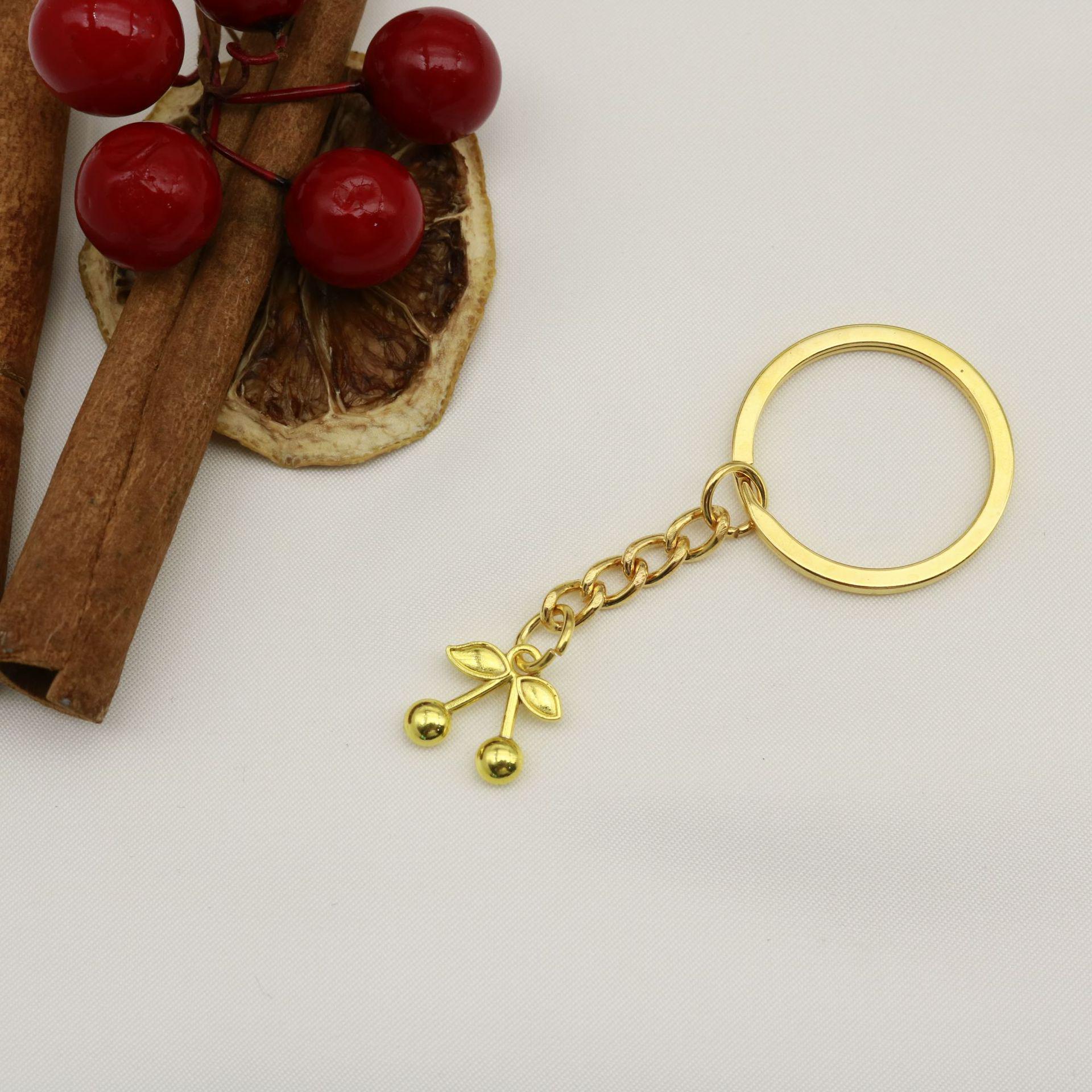 **Cherry Keychain Pendant - Simple and Stylish**