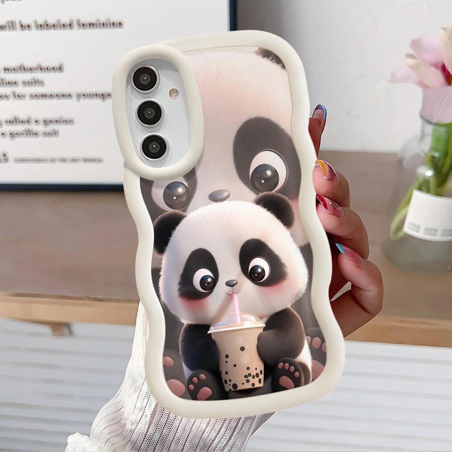 Soft Phone Cover Case for Samsung Galaxy A21s A52 A15 A11 A16 A14 A12 A13 A33 A06 A23 A53 A03 A22 A05 A04 Cute Panda