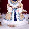 Blue & Gold Snegurochka Plush Ornament