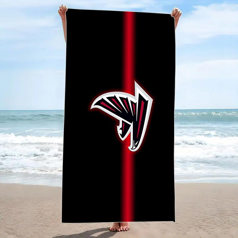 Atlanta Falcons Logo Print Beach Towel, Large Soft Quick Dry Towel for Beach Camping Swimming