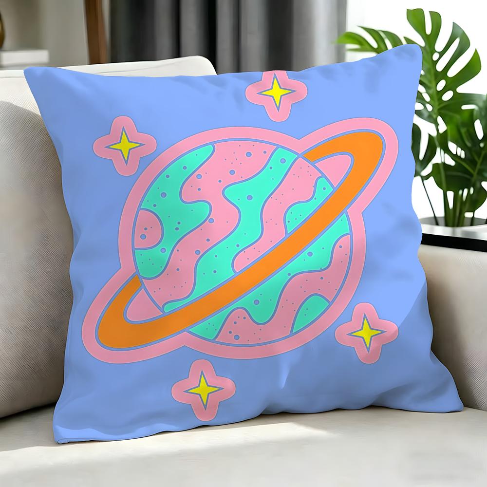 Art CCartoon Planet Cushion Cover Cushion Cover Set Pcs x x x Pillowcase Decorative Sofa Home Decor
