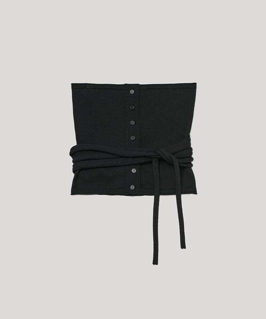 Loutaideu Strap Tube Top Knit [Black]