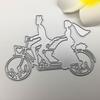 Bike Couple Metal Cutting Dies Stencils Die Cut for DIY Scrapbooking Album Paper Card Embossing