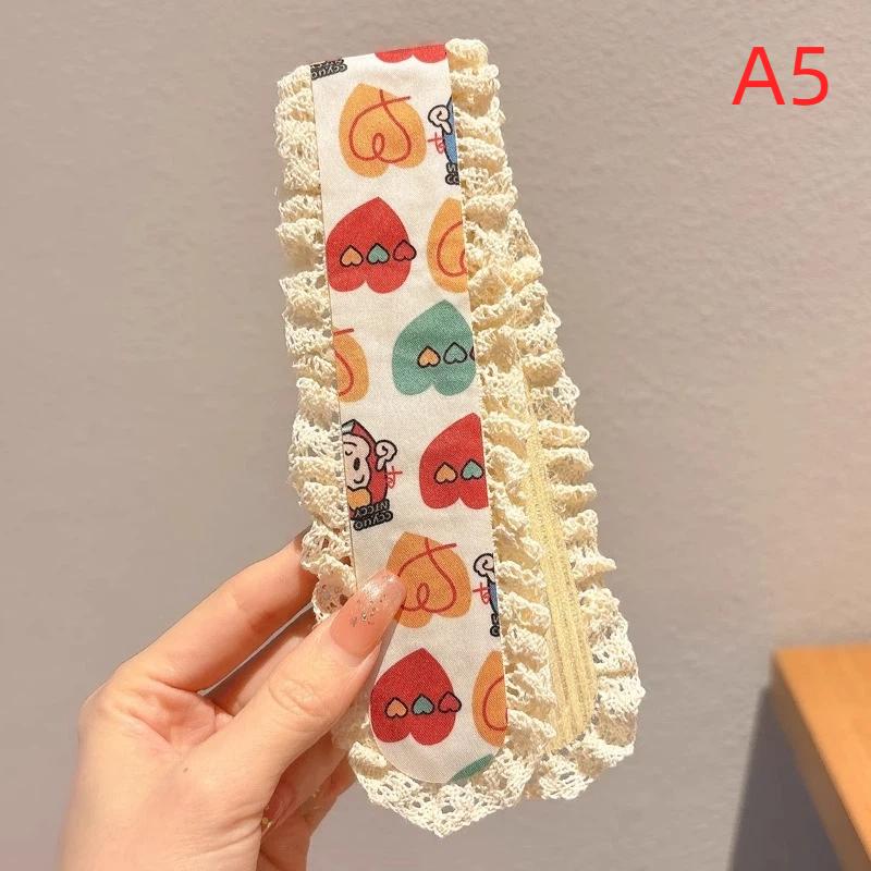 Broken Hair Arrangement Artifact Children'S Pastoral Style Headband Knitted Bangs Stickers Broken Flowers Girls Hair Stickers