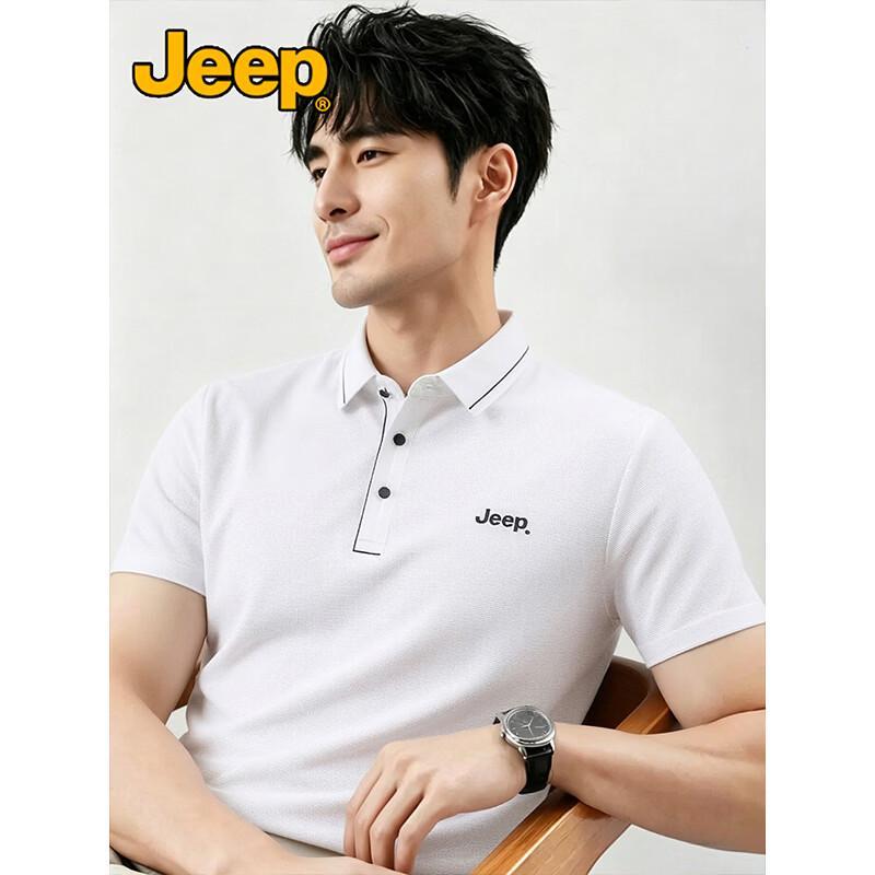 Jeep Men's Breathable Anti-Wrinkle Polo Shirt