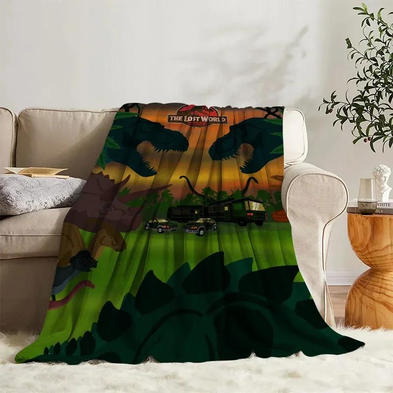 Fluffy Blanket  J-Jurassic Park Bed Sofa Camp Nap Bedroom Decor Bedspread Soft Fleece Home Textile Birthday Wedding Gift Blanket