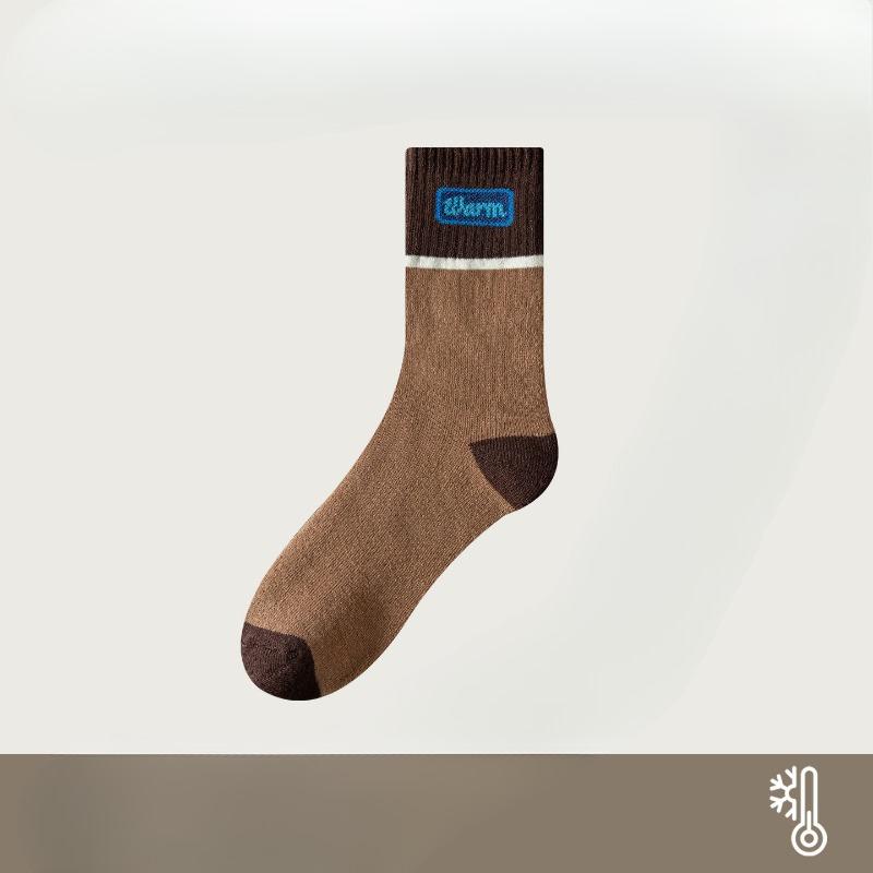 Loop Socks for Men, Warm and Non-freezing Feet, Thickened Mid-calf Socks for Locking In Temperature, Home Floor Socks, Versatile Socks