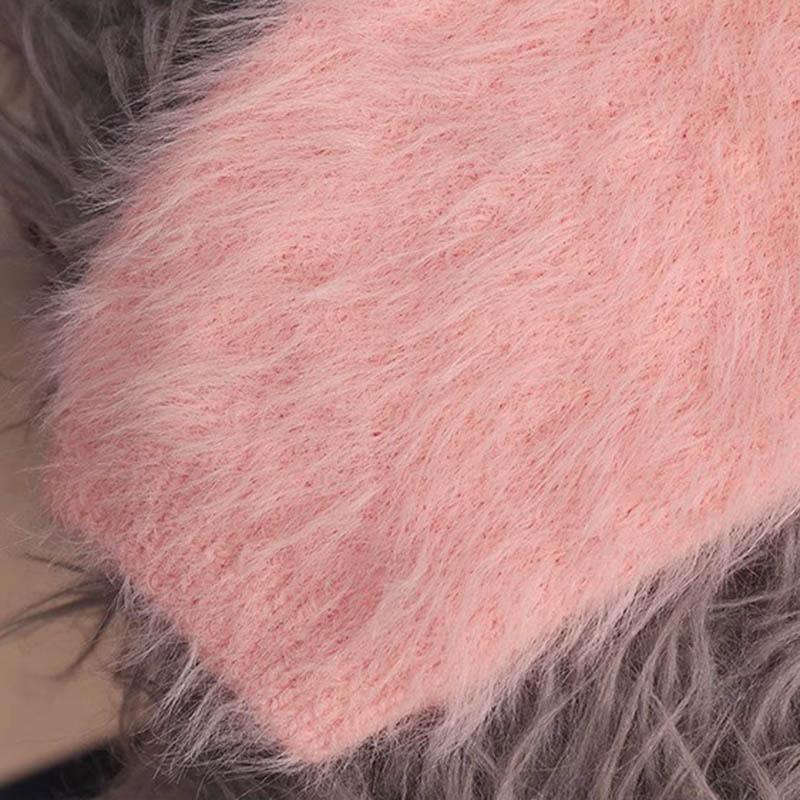 Sweater for Women Autumn Winter Thickened  Warm Knitted Stretchy Long Sleeve Oversize Tops