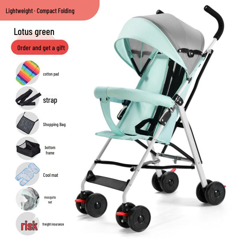 Lightweight Folding Baby and Toddler Umbrella Stroller with Recline Feature