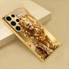 Luxus Farbiger Diamant Goldener Löwe Muster Glas Golden für Galaxy S26 S25 S24 S23 Ultra S22 S22+ S21 FE S21