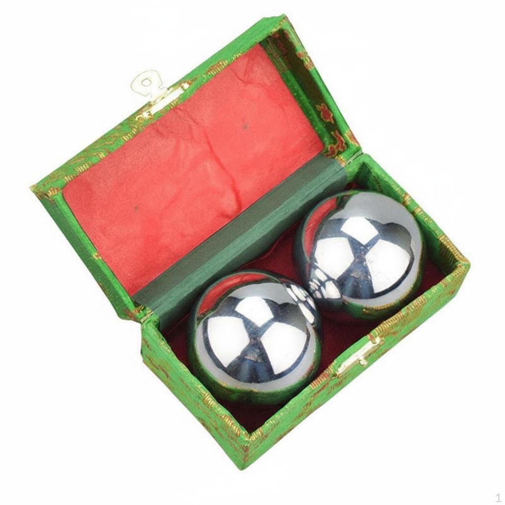 2 Pieces Baoding Balls Finger Dexterity Training Chinese Meditation Mindfulness Aid Hand