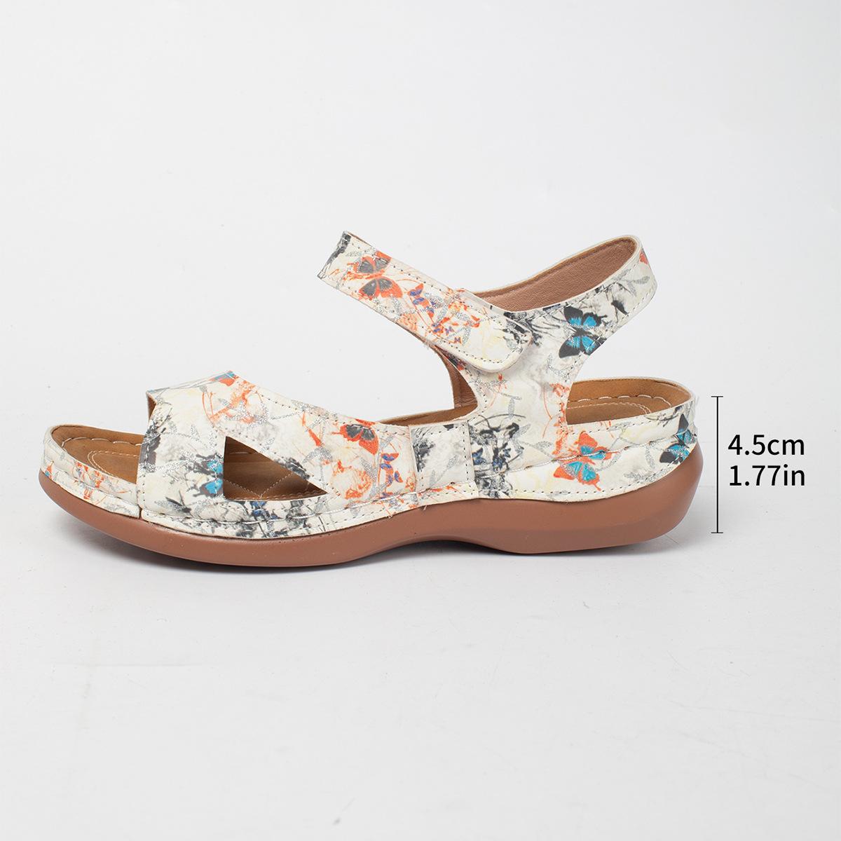 

Летние сандалии 2025 новый цвет платформа мода независимая станция сандалии большой размер женская обувь волшебный ремешок легкая женская обувь 43