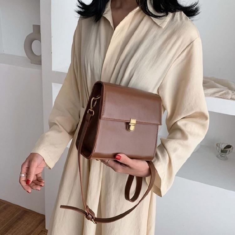 Womens Mini Square Bag Casual Messenger Bag Trend Crossbody Bag PU Shoulder Bag