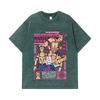 275 GSM Washed T-shirts 100% Cotton Jujutsu Kaisen V45 Sukuna Print Unisex Heavy Cotton T Shirt