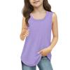 Girls  Kids Summer Crewneck Sleeveless Shirts Tank Tops