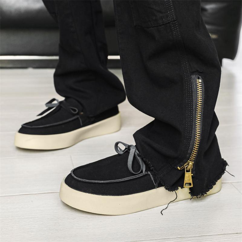 

2024 Осень Новые Повседневные Ретро Мужские Туфли Модные Повседневные Бордовые Туфли Замшевые Низкие Удобные Рабочие Туфли В Британском Стиле 39 чёрный