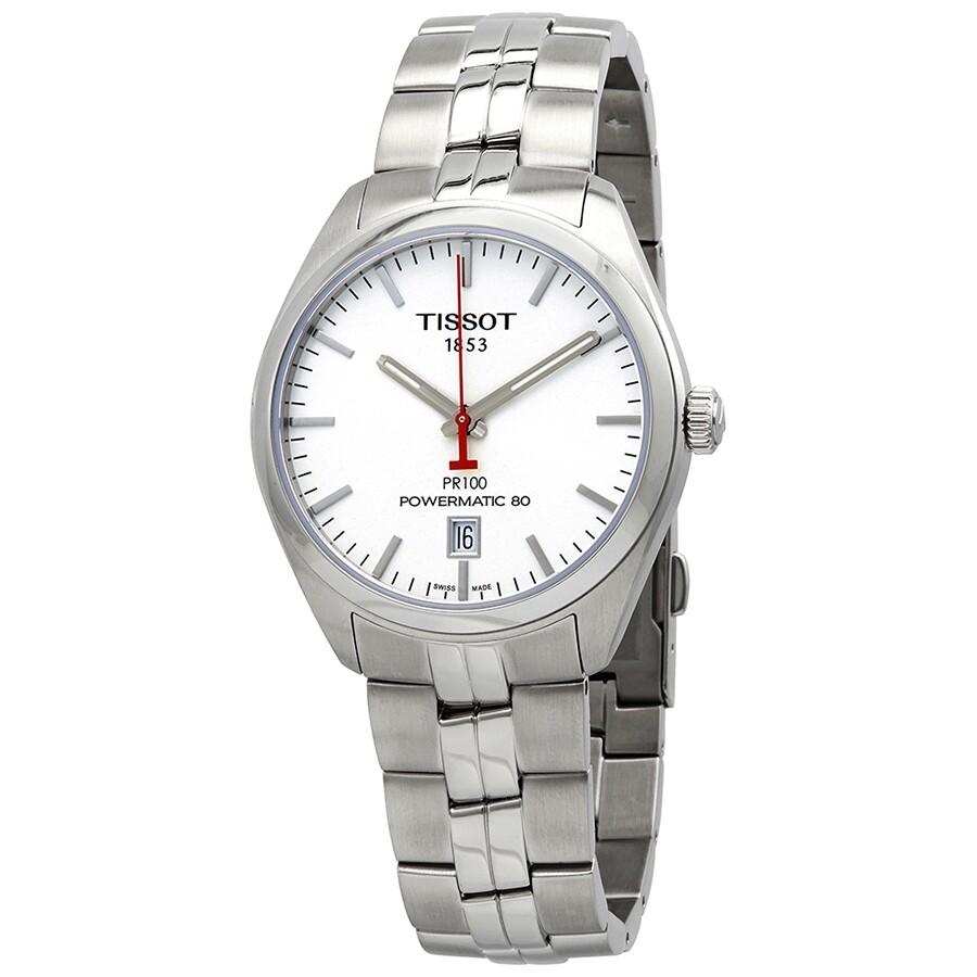 TISSOT PR100 Collection Automatic Mechanical Movement 100m Water Resistance Men's Watches Watch 39mm Silver Dial T101.407.11.011.00