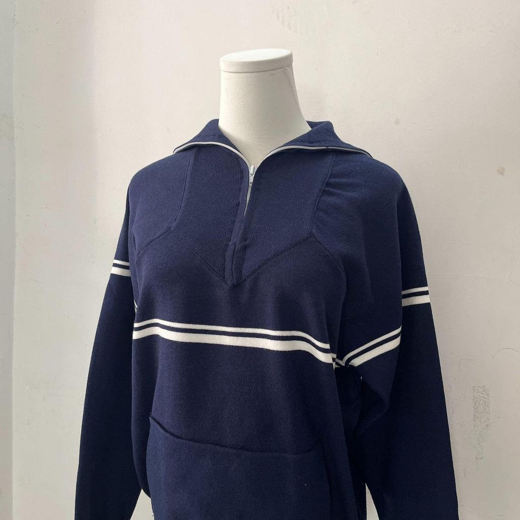 2026 Autumn Collection Knit Zipper Hoodie - Lapel Style, Inspired by Gui Lu Tan and Song Yun