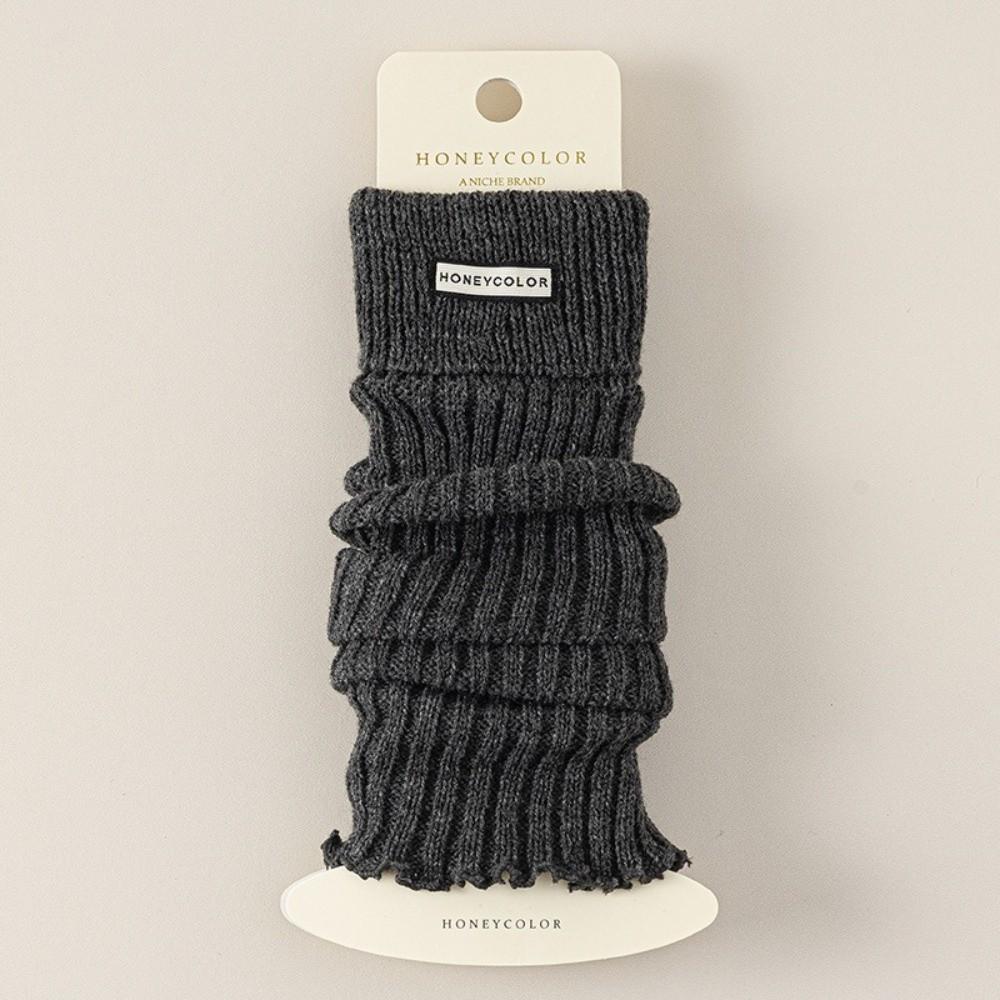 Chaussettes mi-mollet couleur unie Chaussettes tube moyen épaissies Nouveaux chauffe-jambes Automne et Hiver